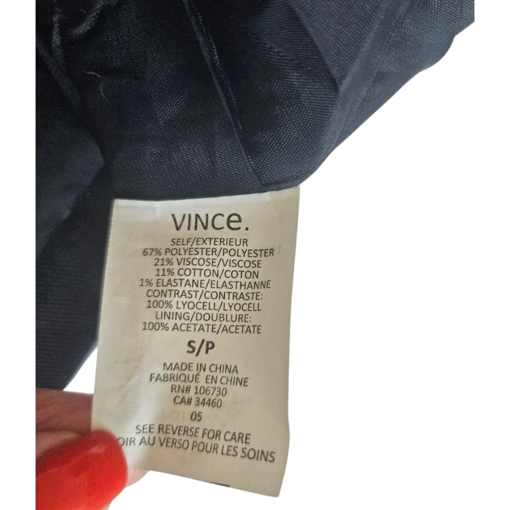 Vince Women's Navy Blue Soft Bouckle Fringe Tweed Blazer - Picture 5 of 10